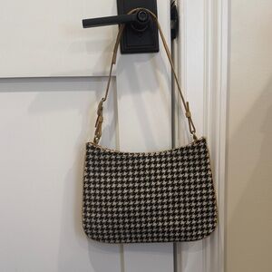 Coach Black and White Houndstooth Shoulder Bag